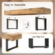 thumbnail image 3 of 59" Wood Bench for Bedroom End of Bed, Farmhouse Indoor Kitchen Table Benches,Versatile Modern Shoe Bench for Entryway, Natural, 3 of 3
