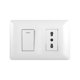 thumbnail image 4 of Pack 3 Tomacorriente Simple 10/16A 250V + Interruptor Simple 9/12 10A Blanco, 4 of 5