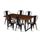 thumbnail image 1 of Comedor Industrial 160x90 Oscura + 6 Sillas Tolix Negras con Asiento de Madera Oscura Walnut, 1 of 8