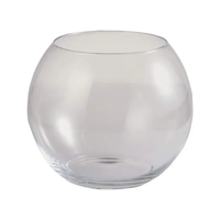 Genérico - Pecera Vidrio Redondo Curvo Florero Macetero 3 L 20X15X13 Cm