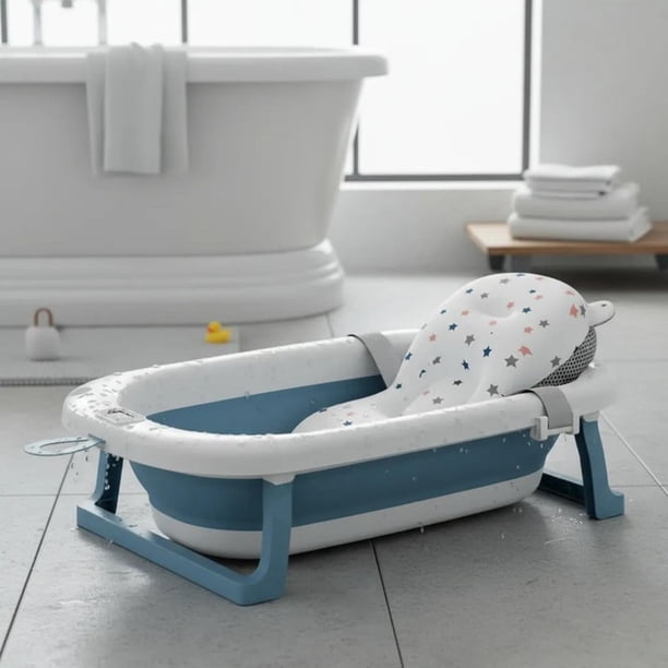 Bañera Plegable Bebé + Malla + Termómetro | Jagima Rosa Bañera Digital celeste Talla única