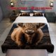 thumbnail image 1 of 3pcs Highland Cow Themed Printed Bedding Set Soft Duvet Cover and Two Pillowcases, 1 of 5