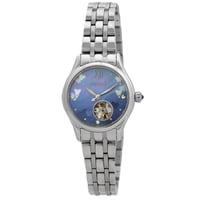 Reloj Automático Citizen Pr1040-88N Mujer Acero Inoxidable Esfera Azul Claro Open Heart