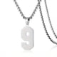 thumbnail image 1 of 1pc Stylish Stainless Steel Men's Athletes Number Pendant Necklace - Perfect for Baseball, Basketball, and Football Teams - Long Chain Necklace with Sports Number - Ideal Gift for Boys, 1 of 5