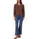 thumbnail image 2 of INSPIRE CHIC Suéteres de Mujer Cuello en V Tejido de Ganchillo Hueco Manga Larga Jersey Top L Marrón, 2 of 6