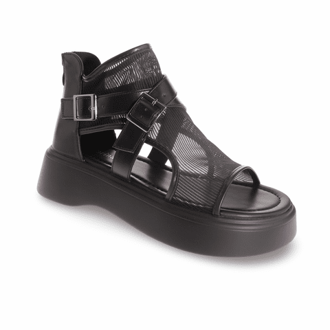 Sandalia Plataforma Negro Andarina