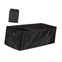 Ioensy - Funda Para Caja De Terraza, Funda Para Caja De Almacenamiento Exterior, Con Cremallera Y Cordón, Funda Para Banco De Patio, 130 Cm X 60 Cm X 71 Cm