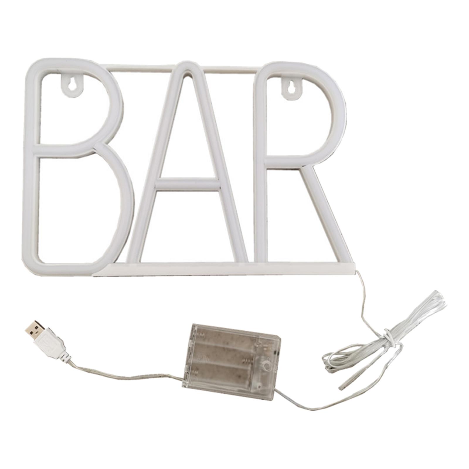 Magideal - Letrero De Neón Para Bar, Luz De Neón Led, Letrero De Luz De Neón Con Barra De Letras Usb Para Bar, Decoración De Pared, Letreros Iluminados Colgantes , Rosa