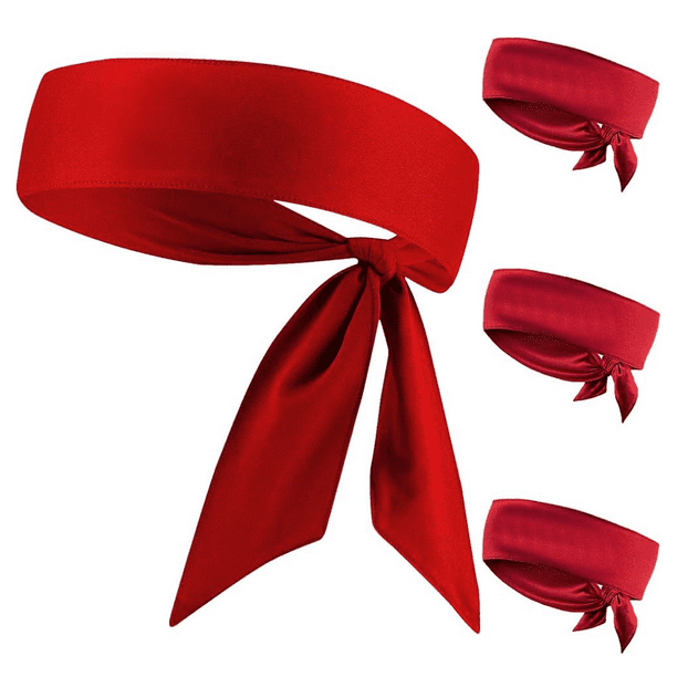 Cinta para la cabeza que absorbe el sudor, diadema con lazo, banda para el pelo para hombres, mujeres, niños y niñas, banda para el sudor ninja atlética, bandana pirata para tenis y entrenamiento.