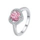 thumbnail image 5 of Anillos de Moissanita Azul/morado/rosa de 2 Uds para Mujer Color D Claridad VVS1 Anillos de Compromiso de Diamante de Plata Esterlina S925 Anillos de Boda de Moissanita con Corazón con Certificado, 5 of 9