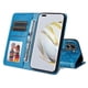 thumbnail image 5 of Funda tipo cartera FOXDOCK para Huawei Nova 10 Pro , diseño girasol en relieve, cuero PU, cierre magnético, soporte y tarjetero, 5 of 5