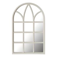 Genérico - Espejo Decorativo Blanco Diseño Ventana Catedral Jhn