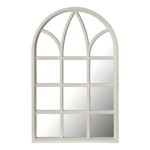 Genérico - Espejo Decorativo Blanco Diseño Ventana Catedral Jhn