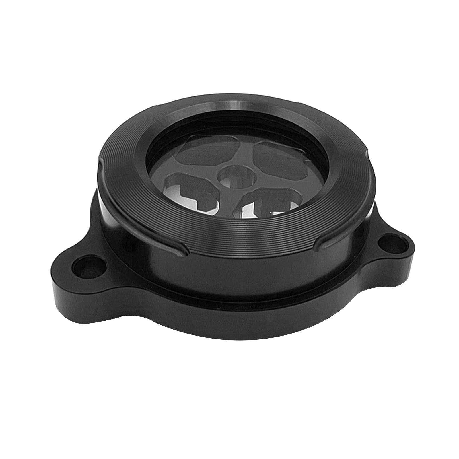 Ioensy - Tapa De La Cubierta Del Filtro De Aceite Aleación De Aluminio De La Motocicleta Para Raptor 700 Yfm700Rse Negro