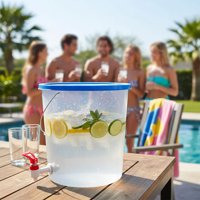 Qplast - Balde 12 Litros Con Tapa - Asa Metálica Y Llave Metálica