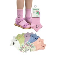 Genérico - Calcetines De Niña Delgados Diseño Carita Feliz Pack 12
