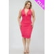 thumbnail image 3 of Vestido Mini Ajustado Fruncido con Espalda Cruzada y Escote Pronunciado, 3 of 5