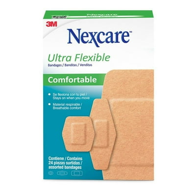 Parches Ultra Flexibles Piezas Surtidas 24 Un Nexcare
