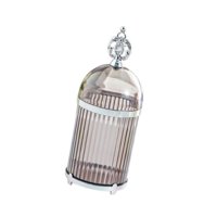 Magideal - Organizador De Utilensil De Almacenamiento Organizador De Café Capitán De Té Recipiente De Almacenamiento De Horquilla Para La Organización De Encimer Borde Plateado Gris