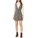 thumbnail image 1 of INSPIRE CHIC Vestido Pichi de Tirantes Sin Mangas para Mujer de Vuelta al Colegio con Estampado de Pata de Gallo S Marrón Negro, 1 of 8