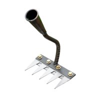 Ioensy - Rastrillo De Jardín Agrícola Con Mango Ergonómico Para Desherbar, 5 Púas