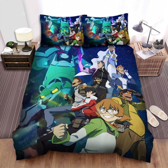 Voltron Legendary Defender All Characters Quilt Duvet Cover Set Children3-Piece Bedding Set