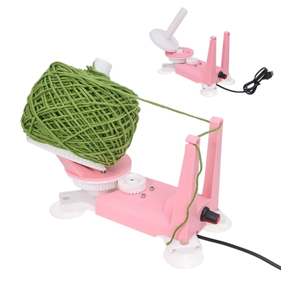 Enrollador eléctrico de hilo Wilomis con velocidad ajustable USB, rosa