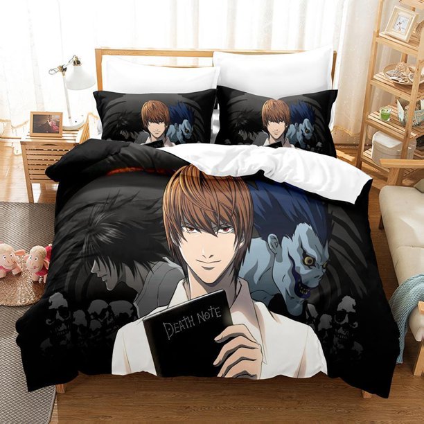Anime Death Note Bedding Set Single Twin Full Size Bed Set Adult Kid Bedroom Duvet cover Sets Home Textiles Bed Sheets