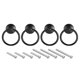 thumbnail image 1 of Uxcell Tiradores Redondos, 4 Piezas Pomos para Cajones Negro Círculo Manijas de Cajón de Un Solo Agujero para Tocador Armario Ropero, 1 of 6