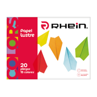 Estuche Papel Lustre 20 Pliegos Rhein