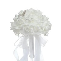 Magideal - Ramo De Novia Para Decoración De Boda, Rosas Artificiales, Regalo, Ramo De Lanzamiento De Flores Para Aniversario, Fiesta Del Día De San Valentín