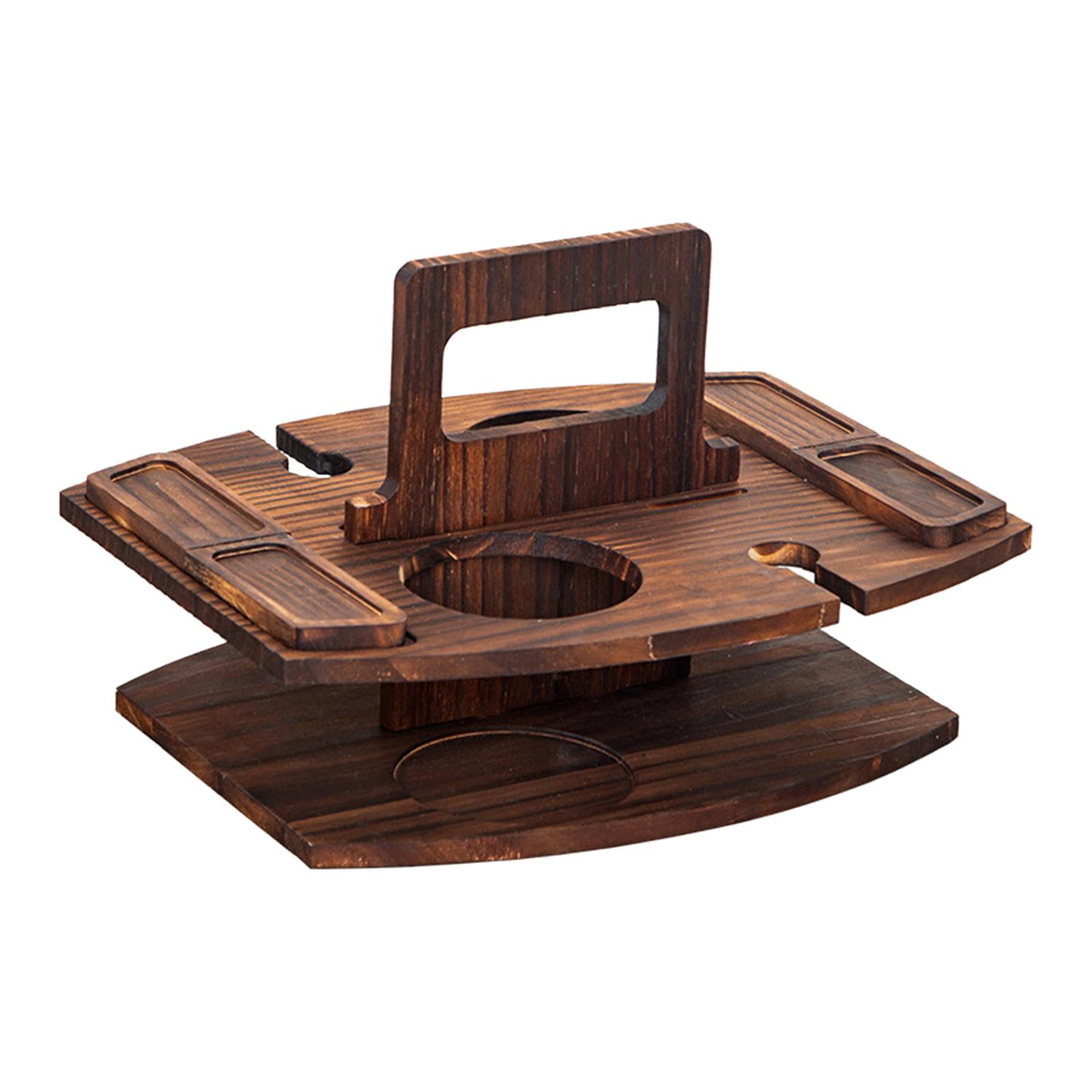 Bothyi - Mesa De Picnic Al Aire Libre, Mesa De Centro Con Soporte De Vidrio Para Acampar, Concierto, Piscina, Marrón