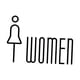 thumbnail image 2 of Letrero De Baño, Decoración Sencilla Para Colgar En La Pared, Para Negocios, Puerta Pública O Pared, Mujer, Negro, 2 of 3