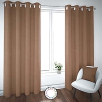 Elizabeth Peper - Set De Cortinas Blackout 2 Paños De 140 X 220 Cm Café