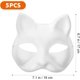 thumbnail image 2 of Máscara de gato, 5 piezas de máscaras de gato para mascarada, máscaras en blanco para pintar, máscaras de gato blanco de Halloween sin pintar para cosplay, fiesta, 2 of 7