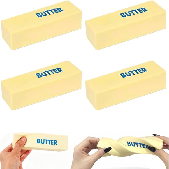 Juguete Squishy Dayingjiang con forma de mantequilla 14 x 4 x 4 cm, 4 piezas