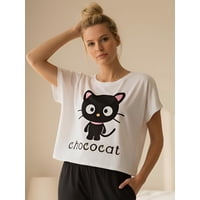 Hello Kitty - Polera Pijama Mujer Chococat Blanco S