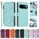 thumbnail image 3 of Funda Cartera Mariposa para [Google Pixel 11] con Soporte y Cremallera Verde menta, 3 of 6