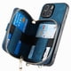thumbnail image 5 of Funda Tipo Cartera con Correa Cruzada para iPhone 15 Protección Contra Golpes Azul, 5 of 6