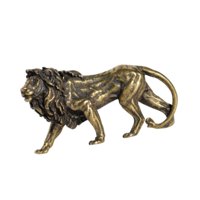 Magideal - Figura De León De Latón, Figura De Animal, Mascota De Té, Artesanía Coleccionable, Decoración, Adorno En Miniatura Para Jardín, Estantería, Sala De Es