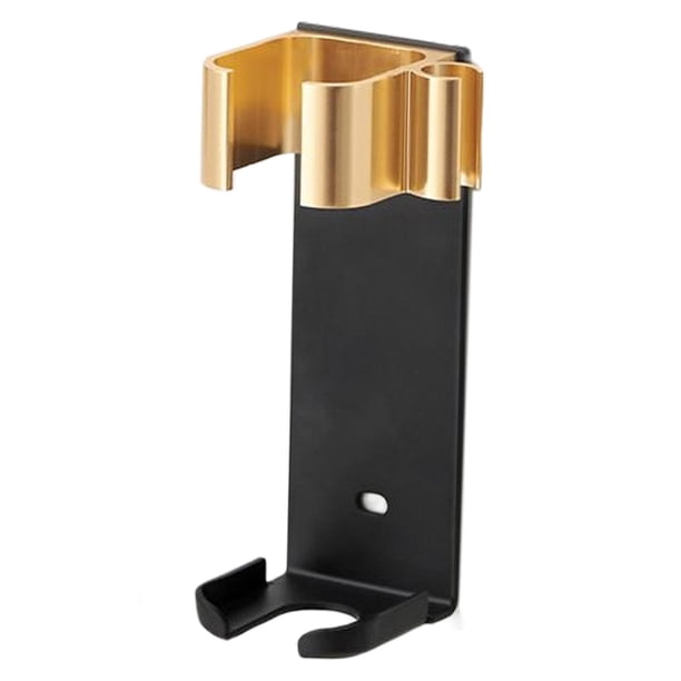 Montado en Pared Peluquería Estilismo Rizador de Hierro Soporte Organizador de Almacenamiento, Soporte para Alisador de Cabello Estante para Varita , Dorado 45mmx45mmx125mm