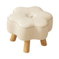 Magideal - Taburete Para Pies Pequeño, Reposapiés Acolchado, Con Patas De Madera, Reposapiés Moderno Y Suave, Otomanos Para Patio, Entrada, Dormitorio, Oficina, Beige