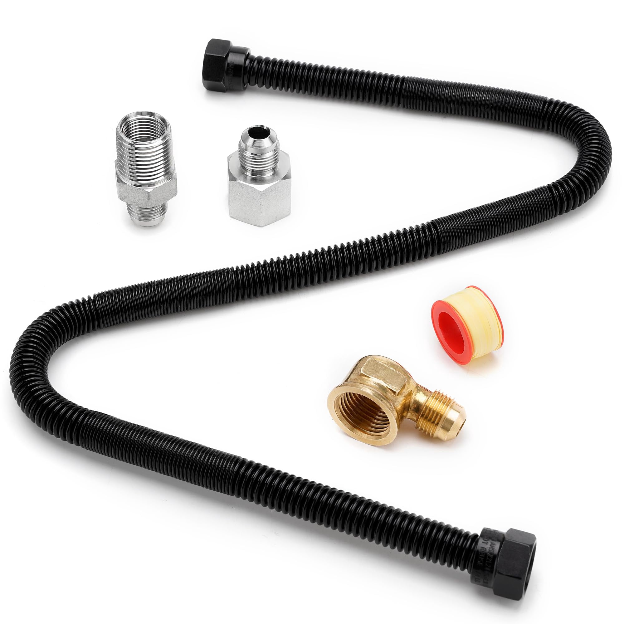 Línea De Gas Flexible Stanbroil Sin Silbido 3/8 X 24 Pulgadas