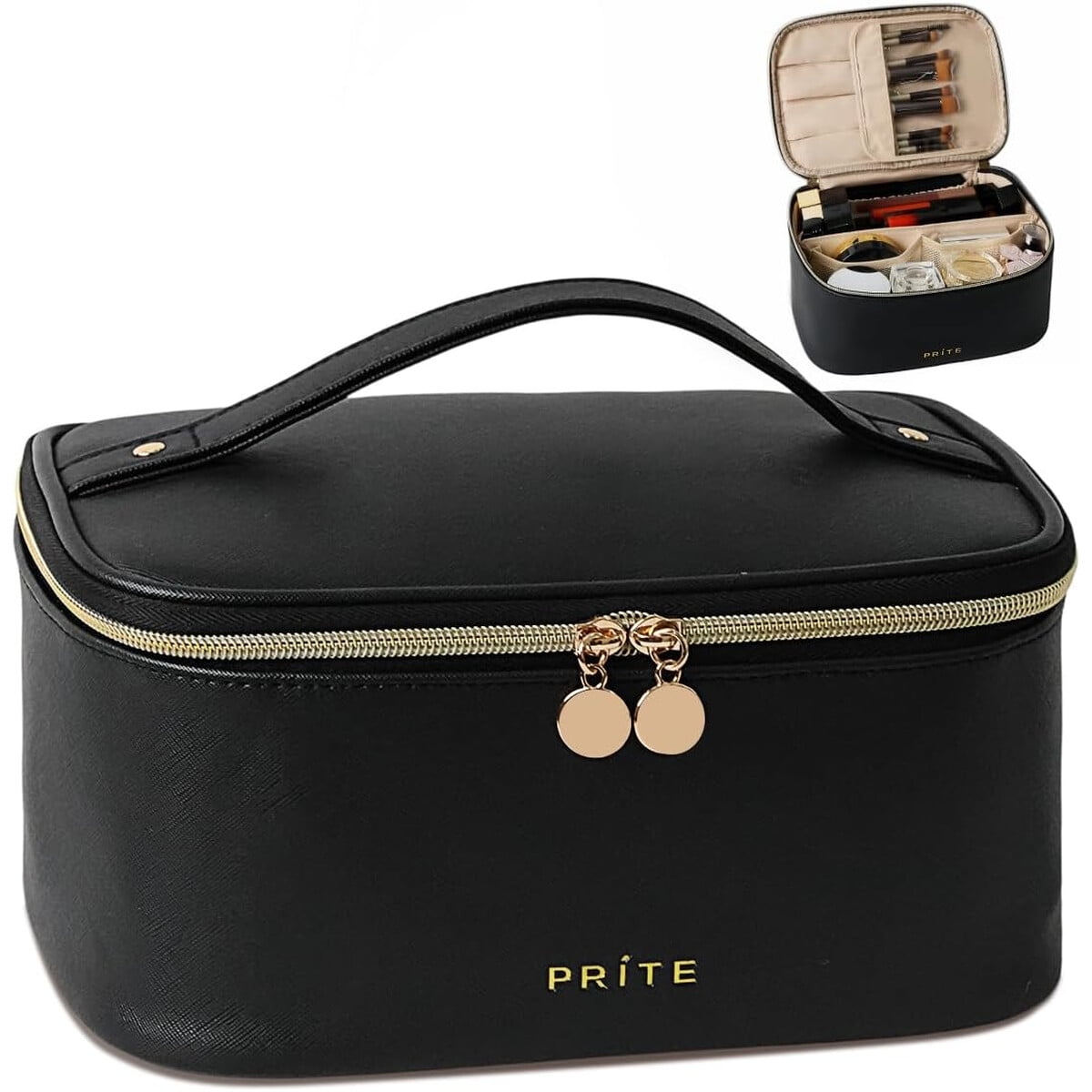 Neceser Prite Organizador Cosméticos Cuero Vegano 24x16x12cm