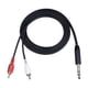 thumbnail image 5 of 1 pieza de 6,35 mm a 2RCA Cable 1,5 M de longitud interconexión 35 mm receptores chapado en oro doble adaptador de sonido estéreo Cable RCA, 5 of 5