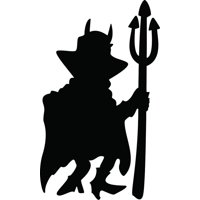 Rienda Libre Graphics - Decomural Devil Pitchfork Halloween Ws-45525