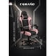 thumbnail image 4 of Silla Gamer Hell Castle Reclinable Con Cojin Lumbar Rosa Negro Cuero Sintético, 4 of 7