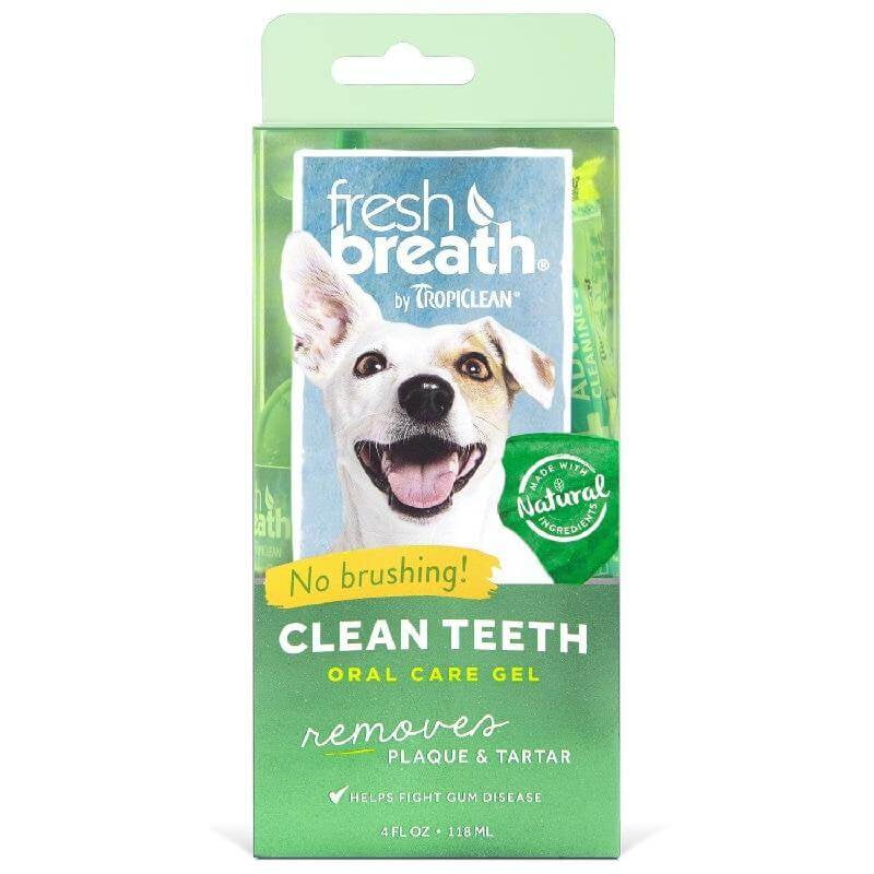 Tropiclean - Gel Dental Removedor Placa Perros; Frasco X 118 Ml - Fresh Breath Clean Teeth