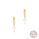 thumbnail image 1 of Aretes HESHPAWS S925 Sterling Silver Cross Diamantados Plata, 1 of 3