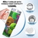 thumbnail image 5 of Wonderoos Vaso aislado de acero inoxidable con asa, diseño temático, regalo para familia, amigos y fans; incluye pajita y encaja en el portavasos estándar, 40 oz, 5 of 6